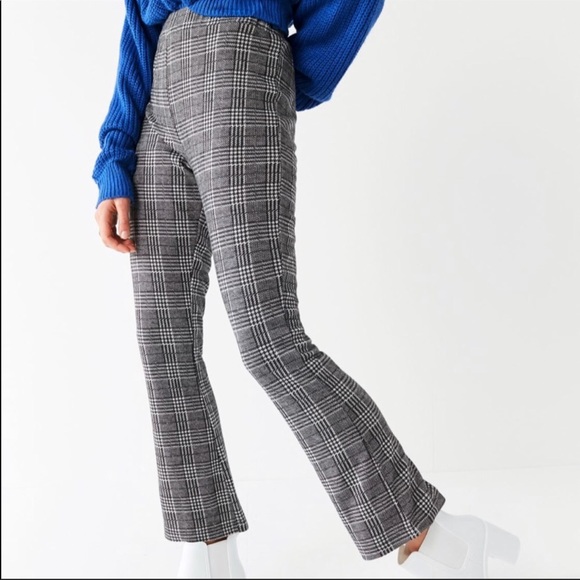 Urban Outfitters Pants - Urban Outfitters Cozy Plaid Kick Flare Pant